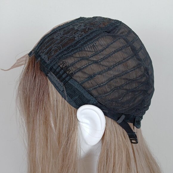 Dirty Blonde Shadow Roots Lace Front Long Wavy Wig - Picture 10 of 12